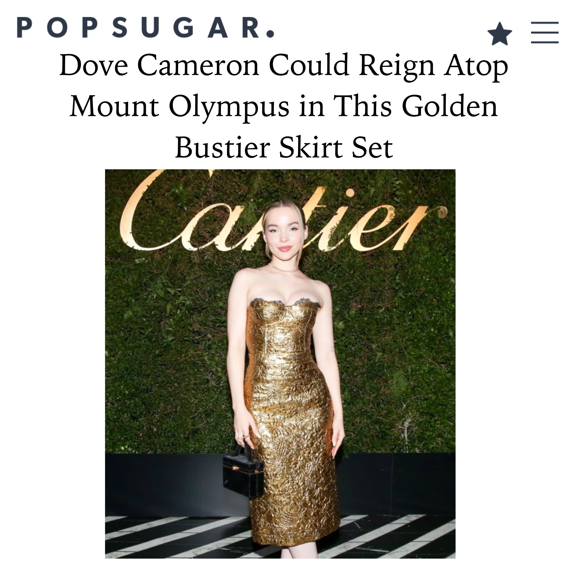 green emerald velvet dress Actress Dove Cameron attends the Amazon Studios Golden Globes Party main image 1