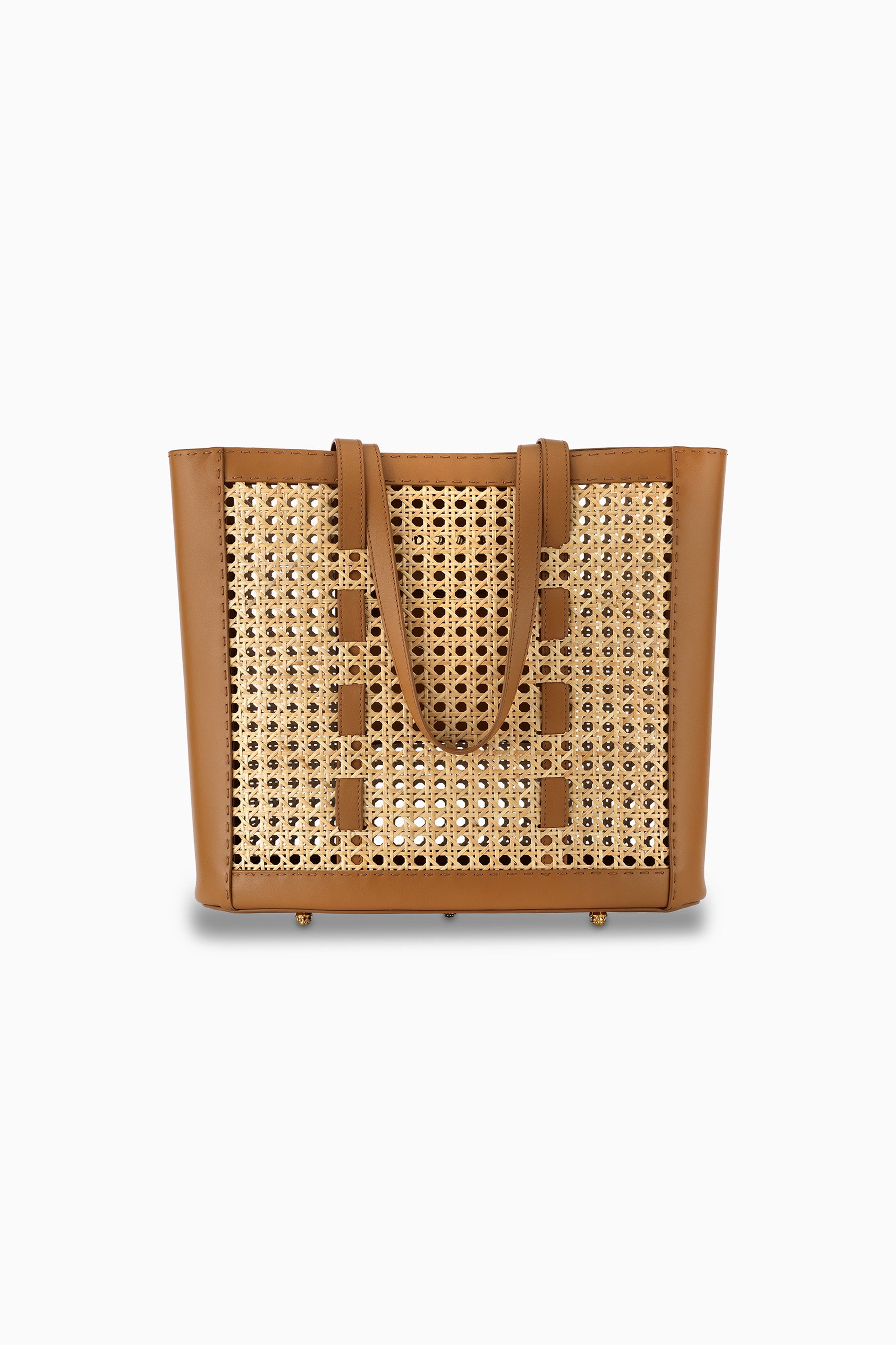 dsigner tote bag for traveling Camel Luxury Designer Leather & Wicker Beach Tote Bag