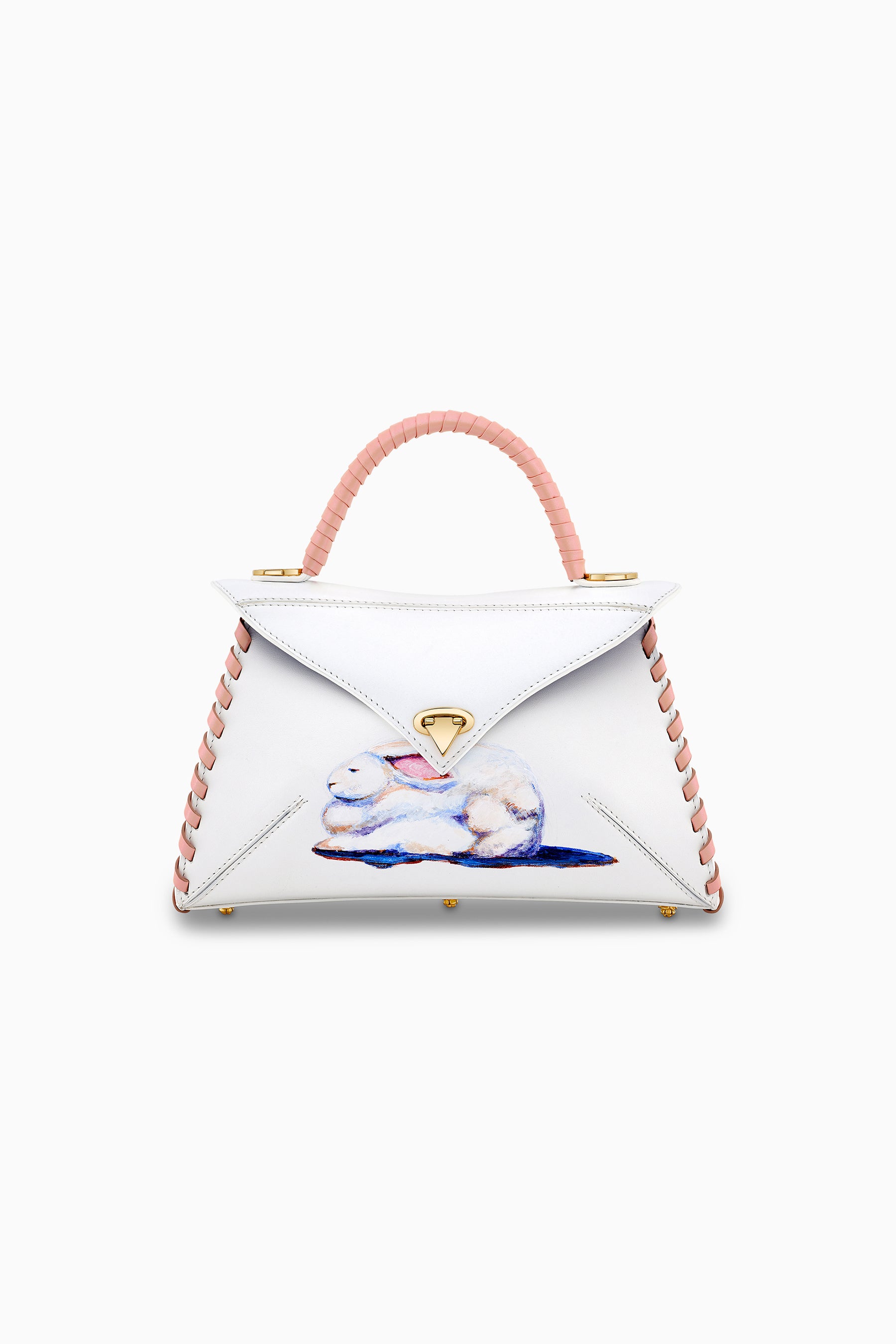 美品　l. エルドット　Usagi leather handle bag White Luxury Designer Leather Top Handle & Shoulder Bag | Tyler Ellis