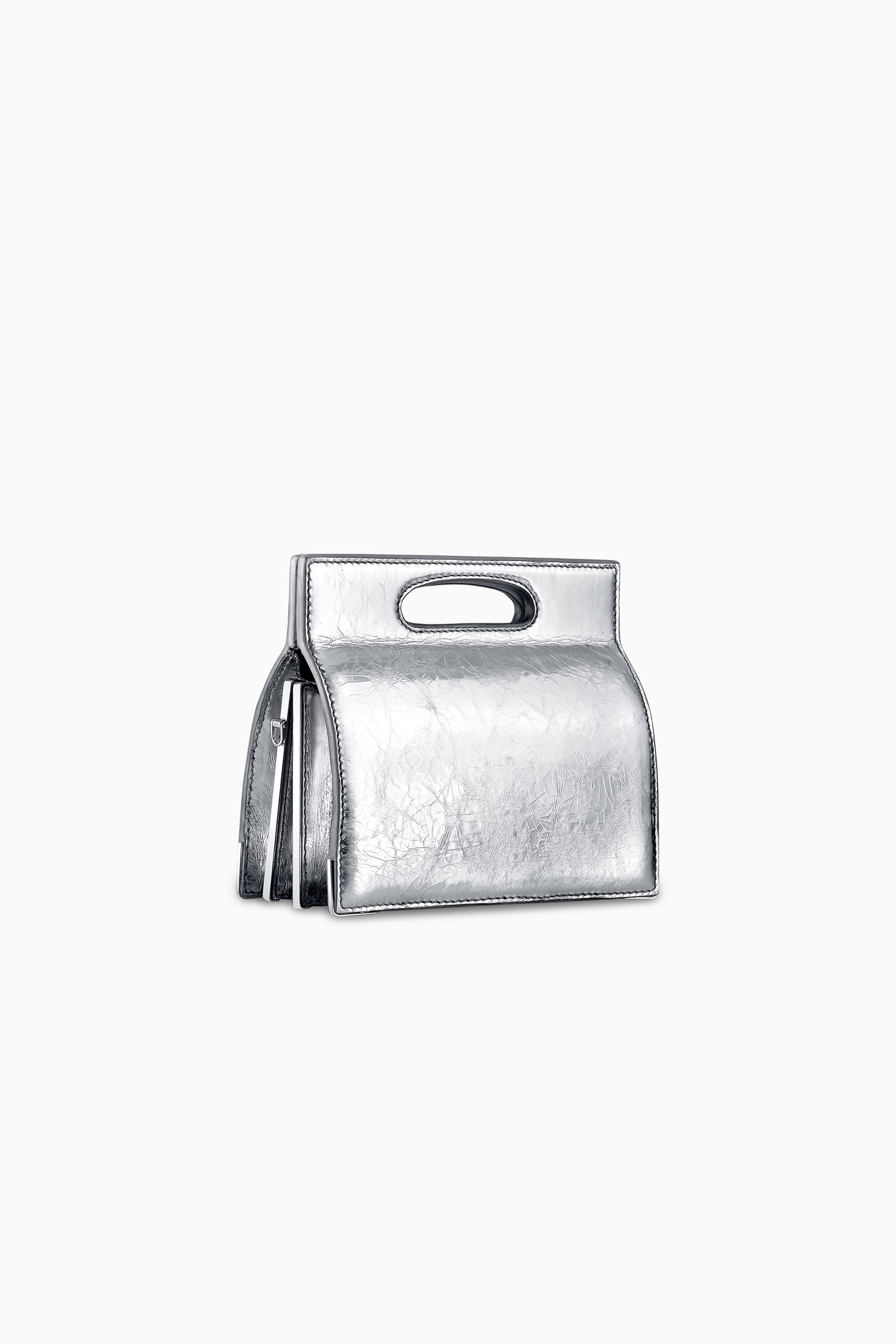 Luxury Designer Evening Bag in Silver Leather - Stella | Tyler Ellis