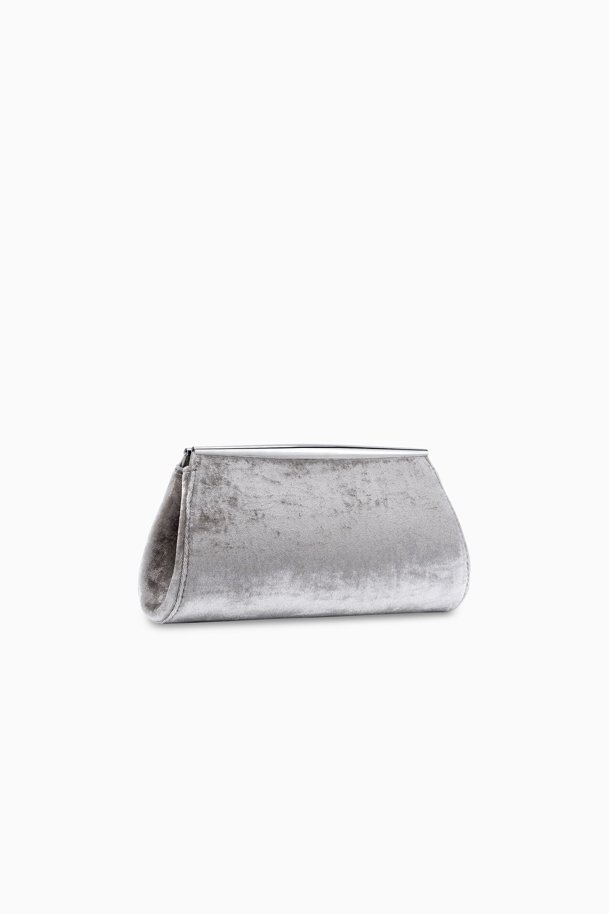 Vintage Metallic Silver Structured Handbag Clutch Evening  Silver Metallic Clutch with Structured Design display picture 1