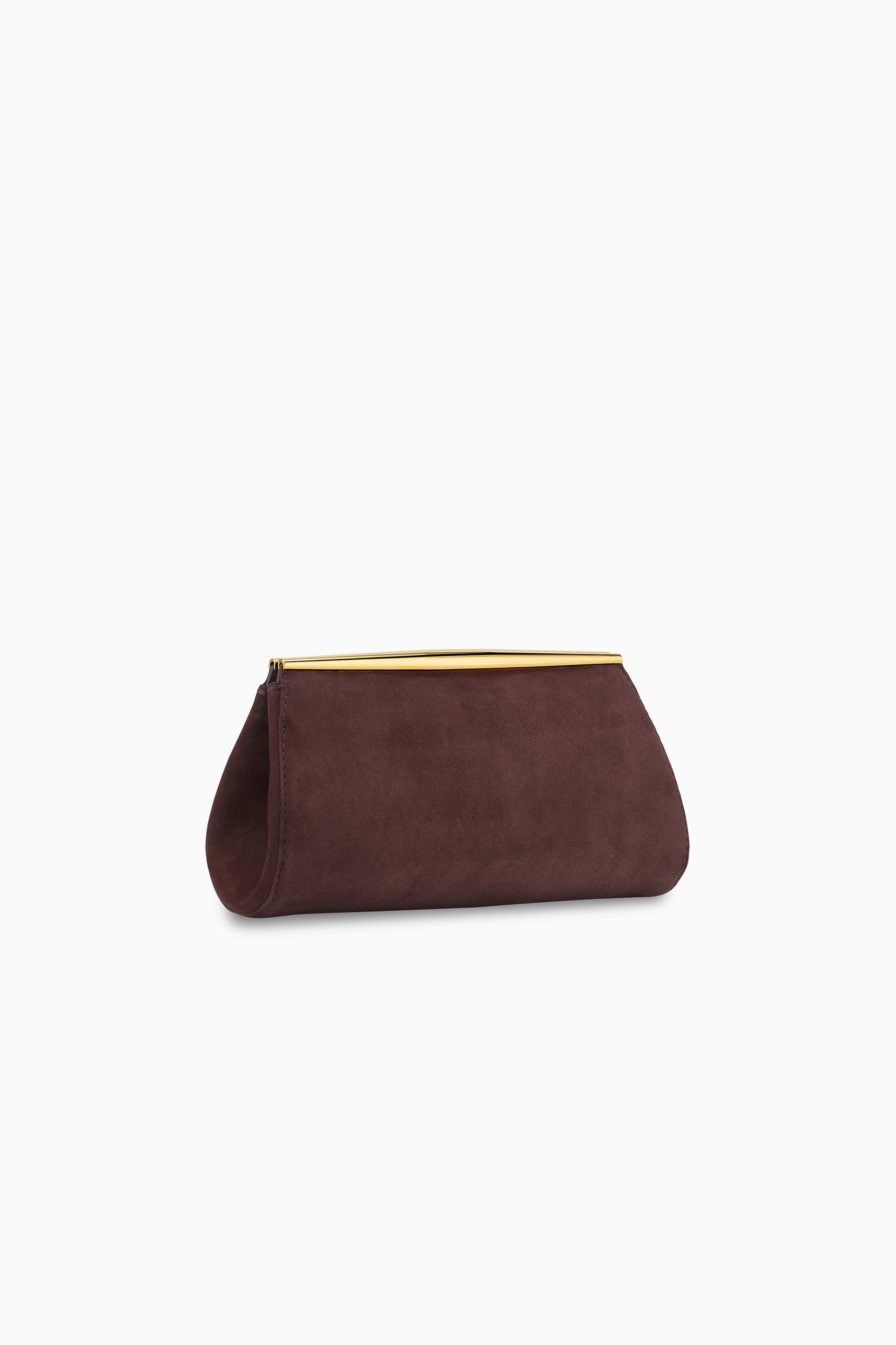Luxury Mocha Designer East-West Evening Clutch Bag | Tyler Ellis