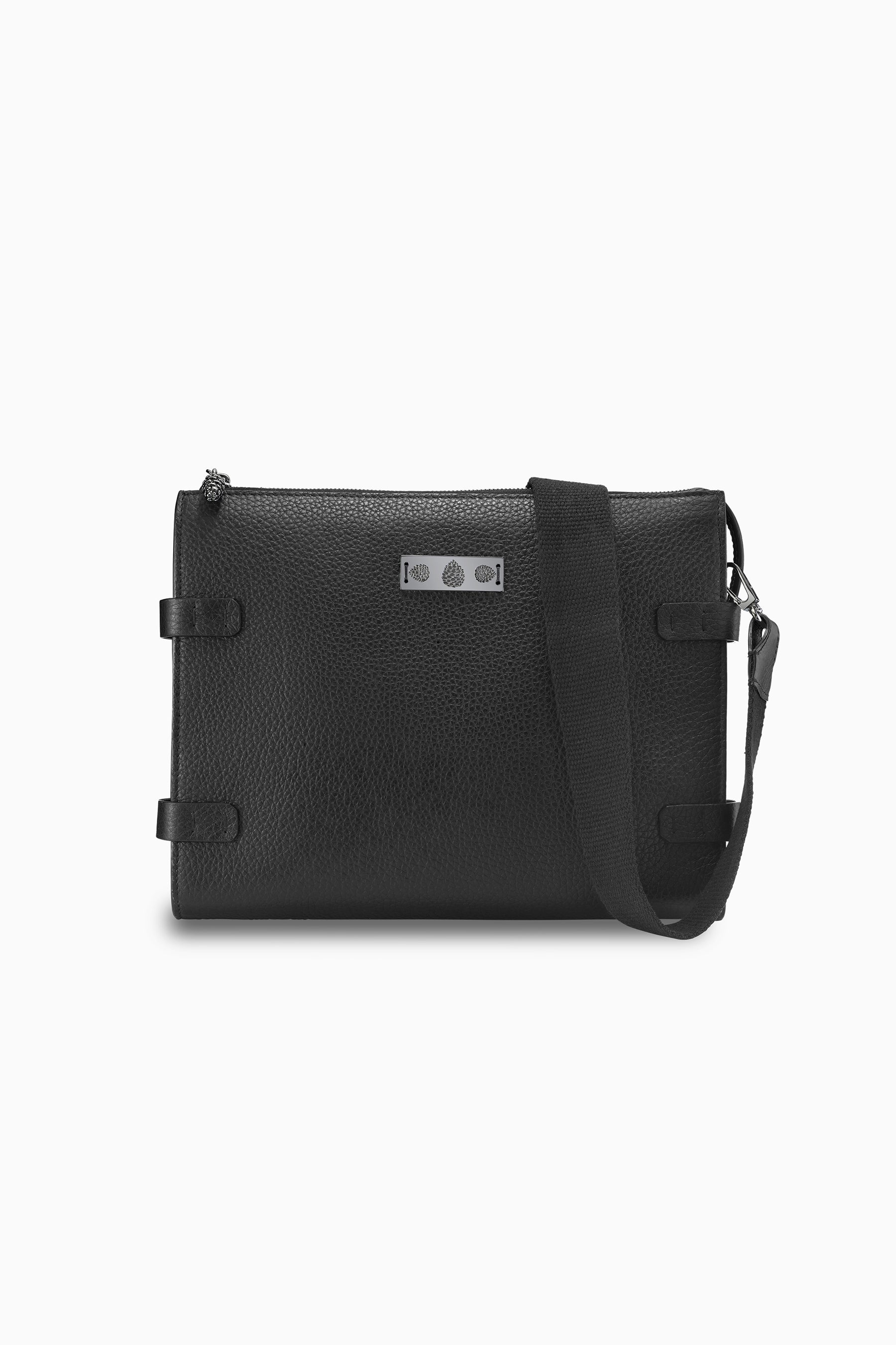 Luxury Designer Black Leather Messenger Bag - The Dean | Tyler Ellis
