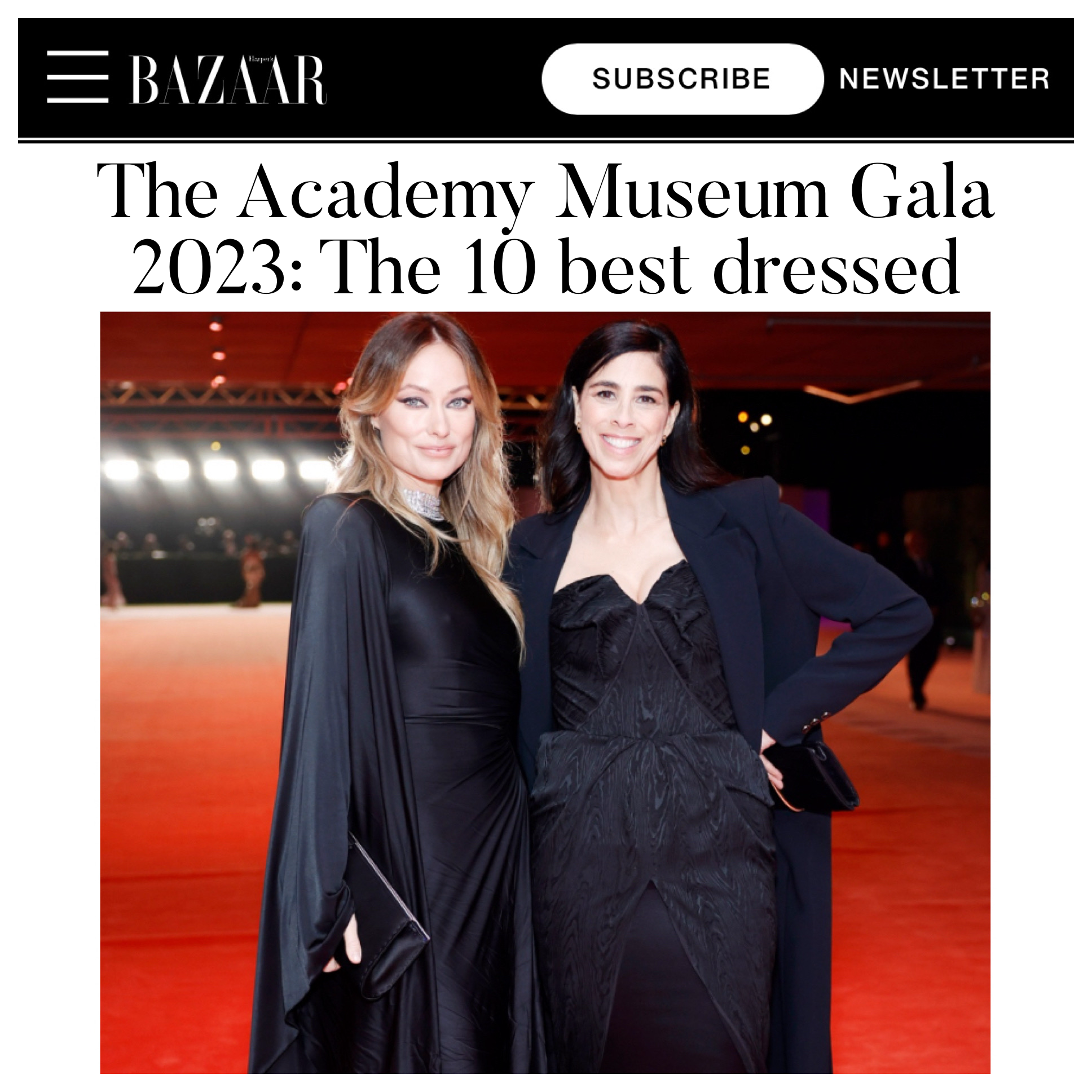 Olivia Wilde is voted Best Dressed pairing our Suzannah Clutch with a Balenciaga Gown