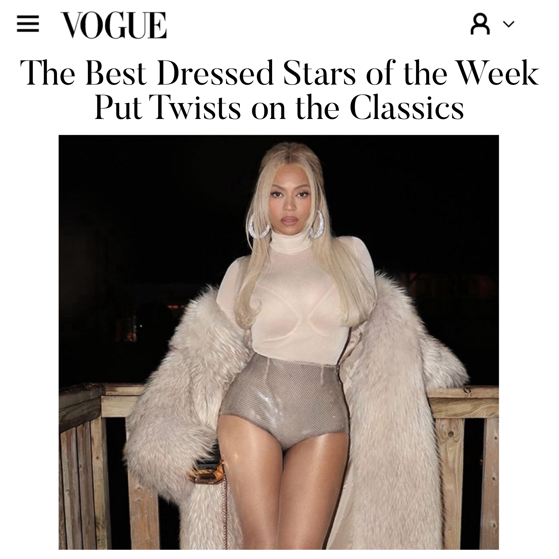 Beyoncé is voted Best Dressed pairing our Perry Clutch with a Prada Look