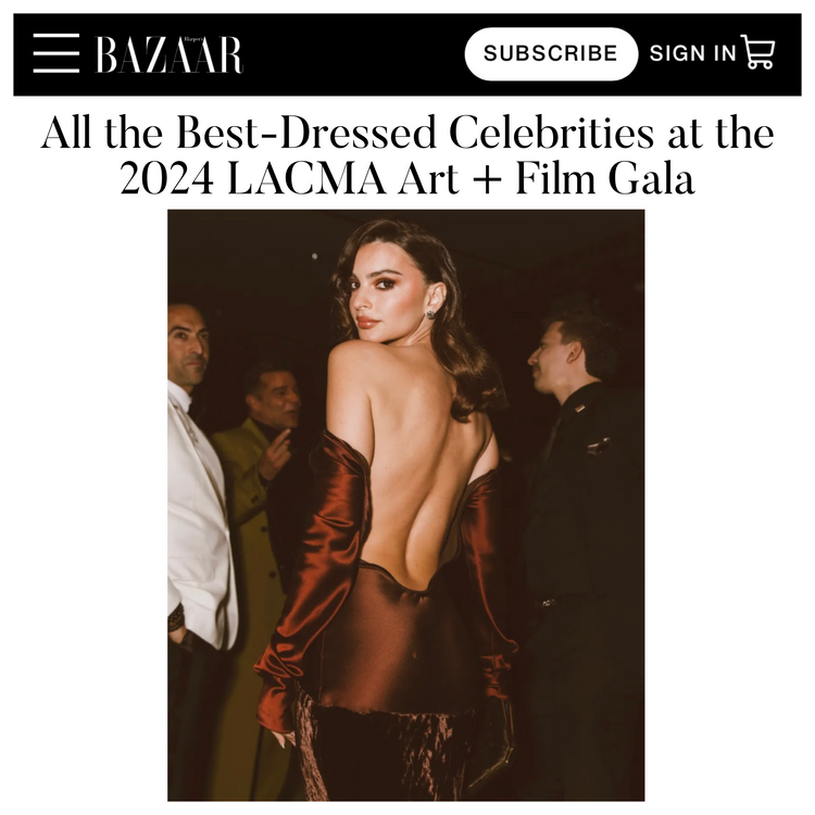 Emily Ratajkowski is named best dressed carrying our Perry Clutch in Sable Crushed Velvet