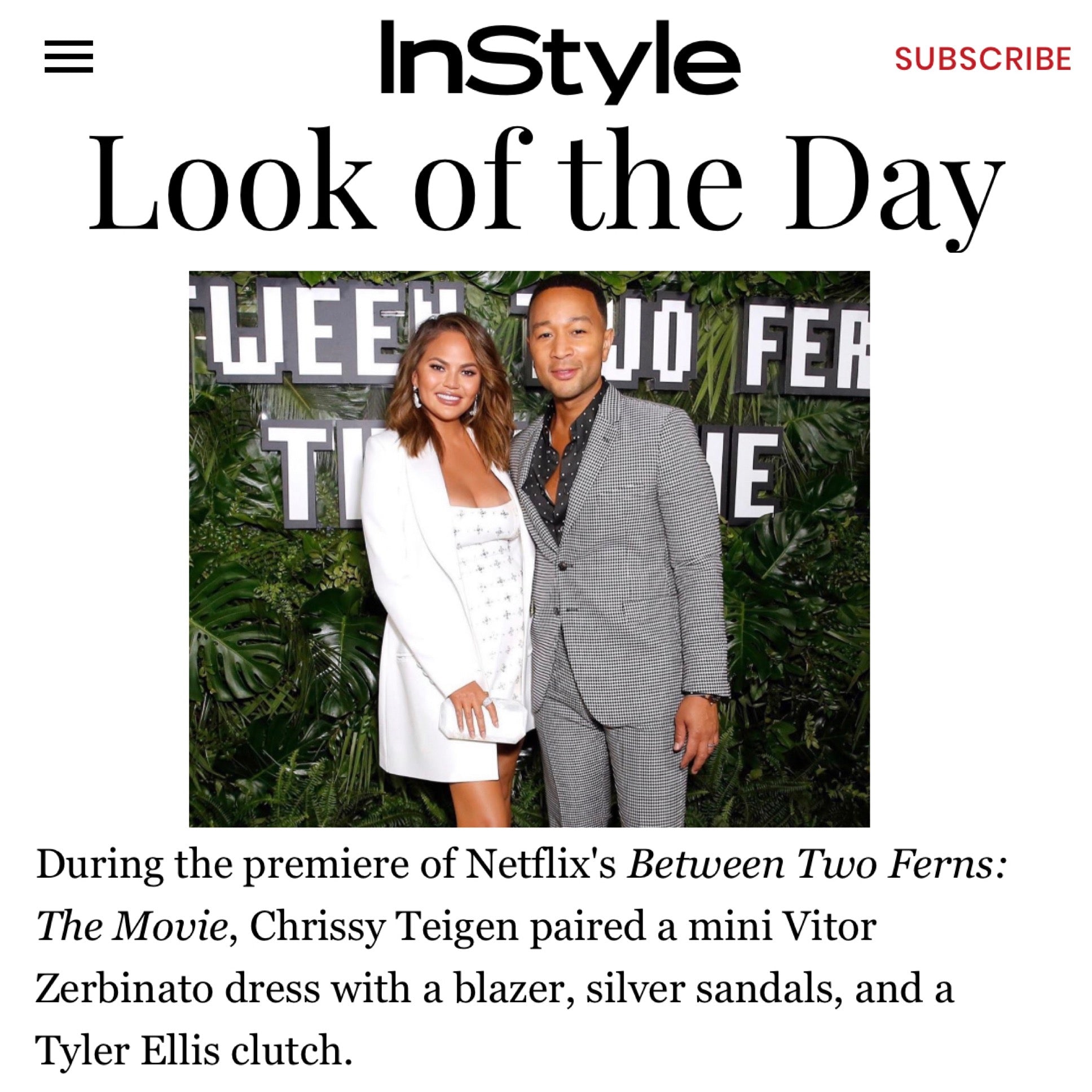 InStyle: Look of the Day - Chrissy Teigen x The Perry Clutch