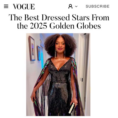 Viola Davis Pairs our Perry Clutch with a Gucci gown to the 2025 Golden Globes