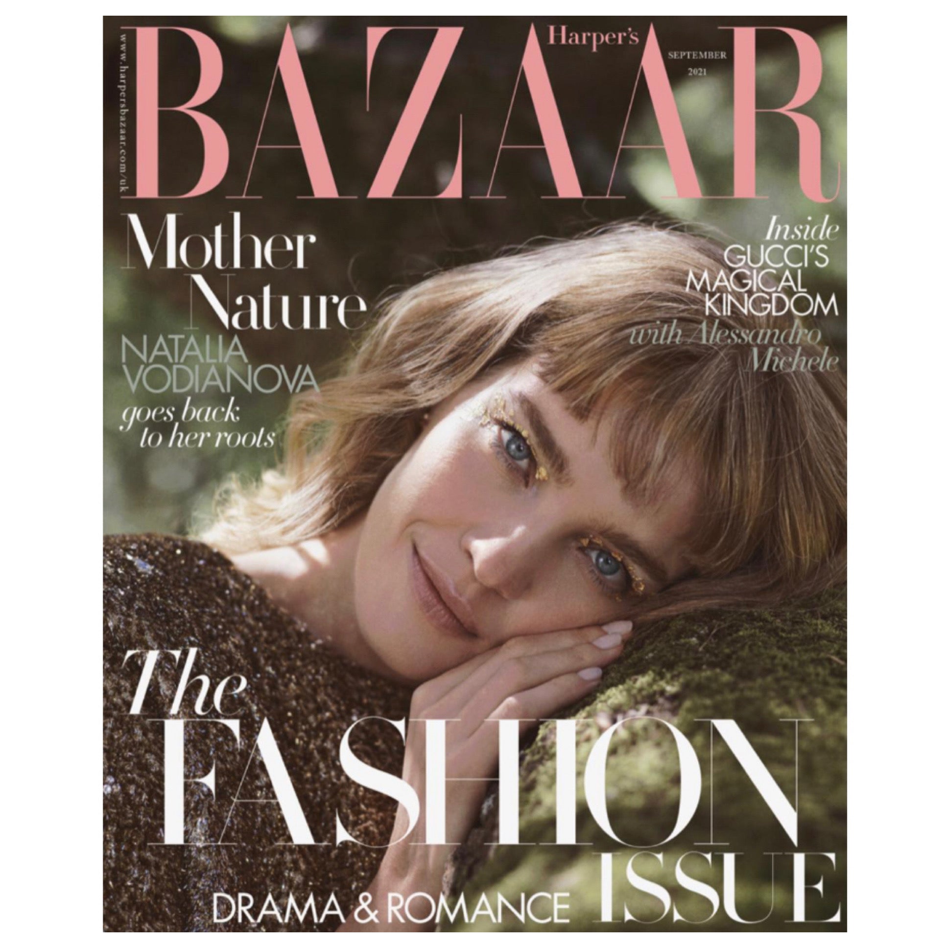 The September 2021 Issue: Harper's Bazaar UK features our Lily Clutch in Custom Pearl Plexi