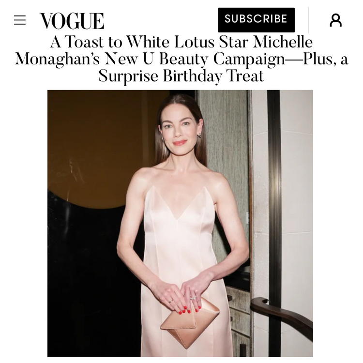 Michelle Monaghan chose to carry our Signature Lee Pouchet to the Launch of her U Beauty Campaign