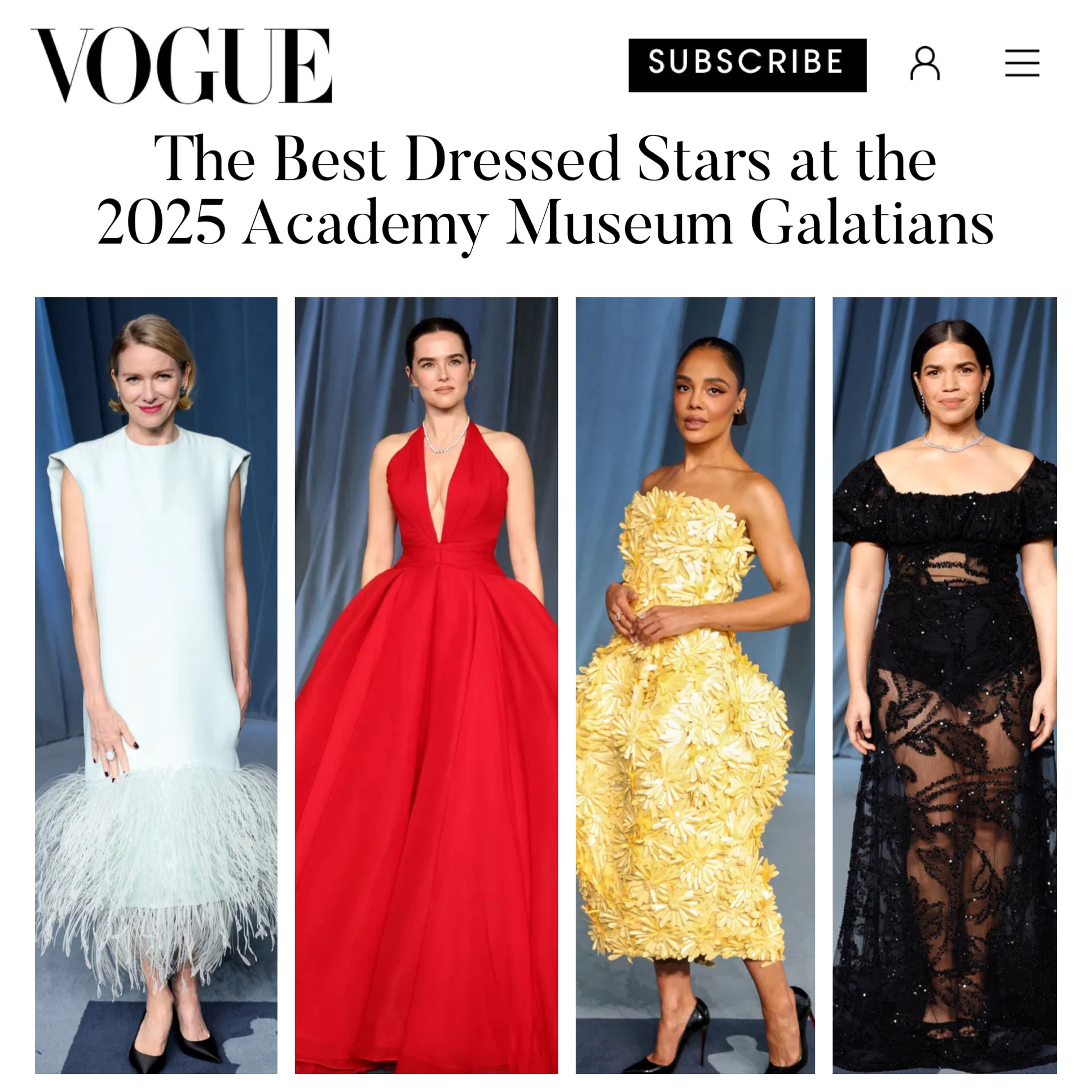 Vogue's Best Dressed Celebs carry Tyler Ellis