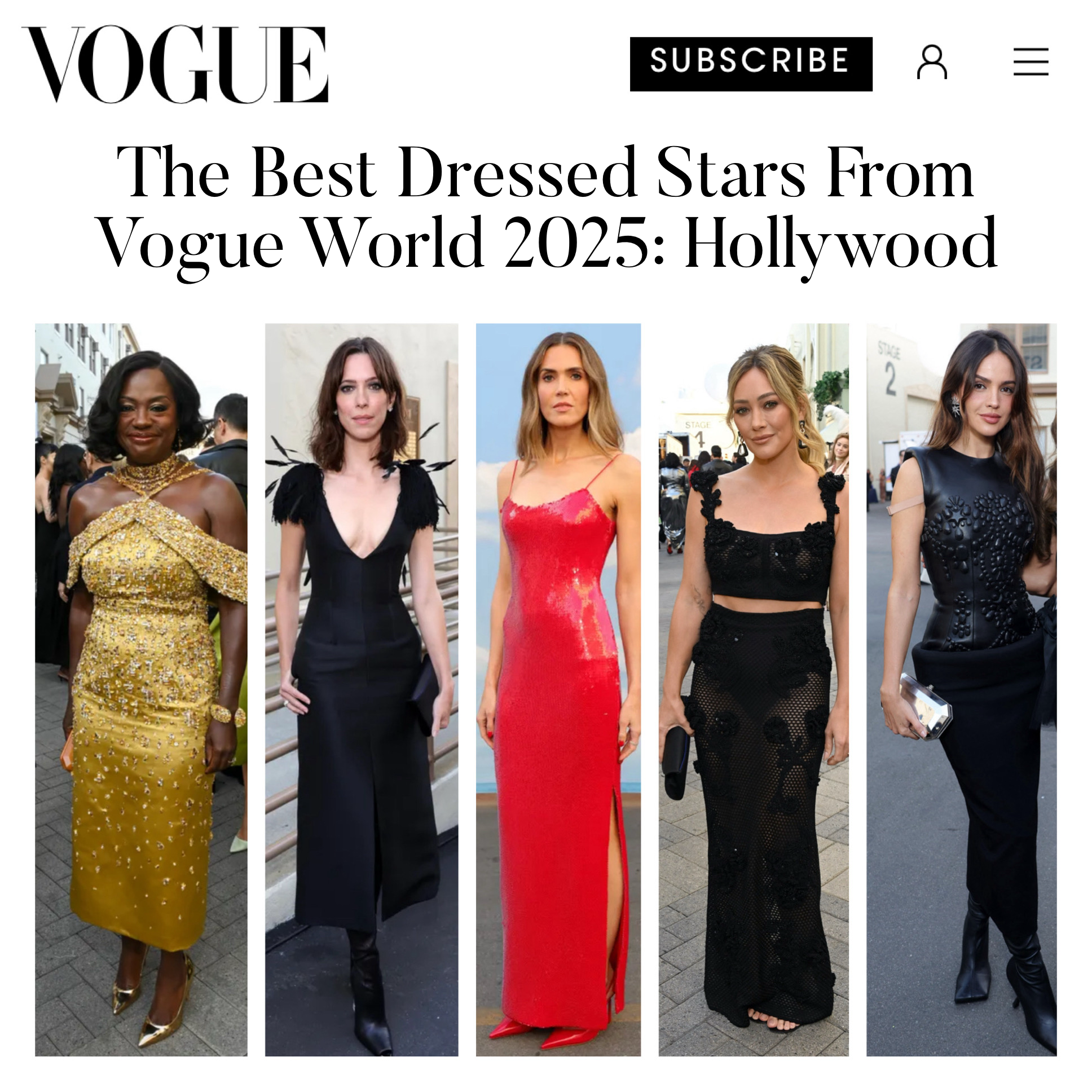 A-Listers named best dressed carrying Tyler Ellis to Vogue World: Hollywood