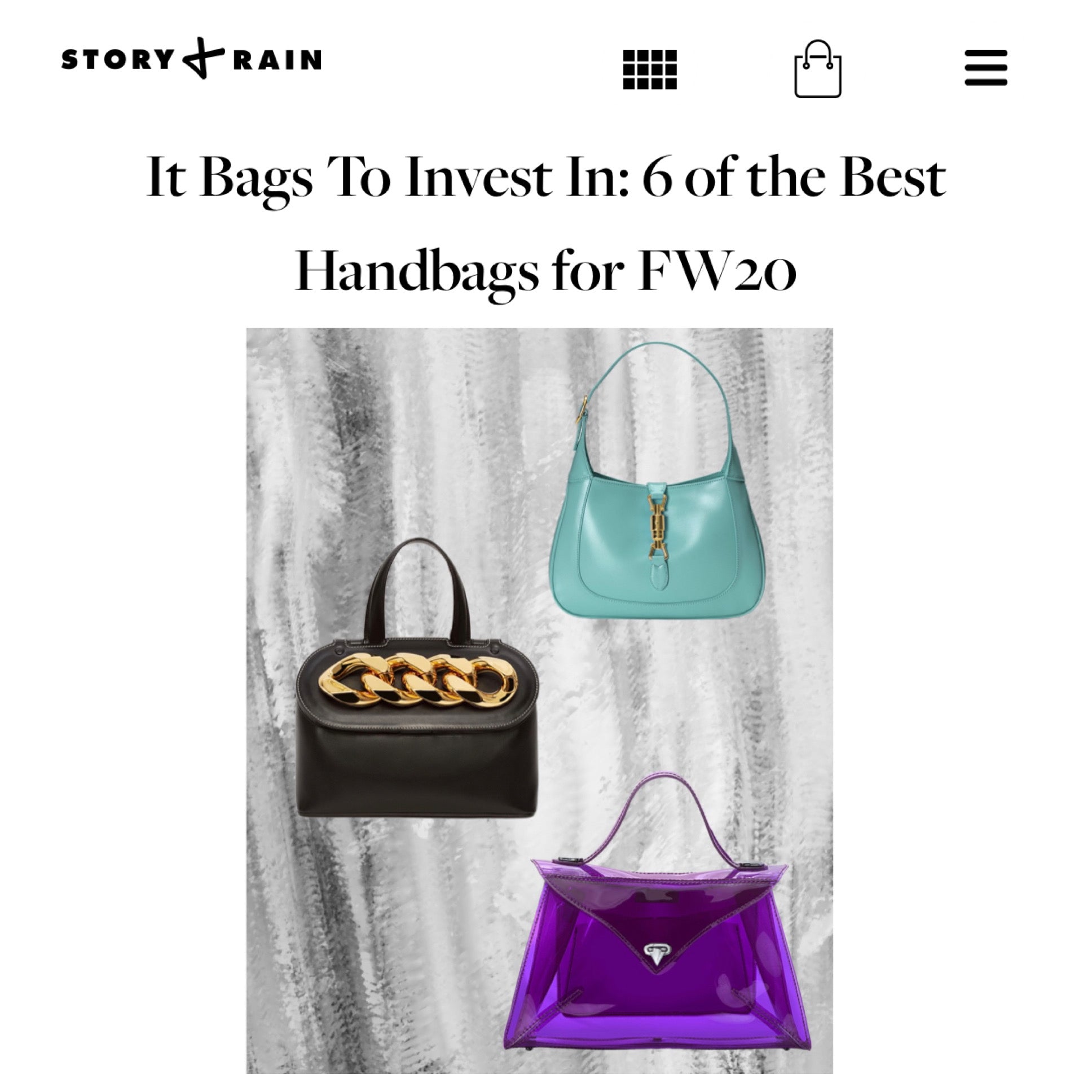 Story & Rain picks our LJ 'Jelly' as this seasons must have