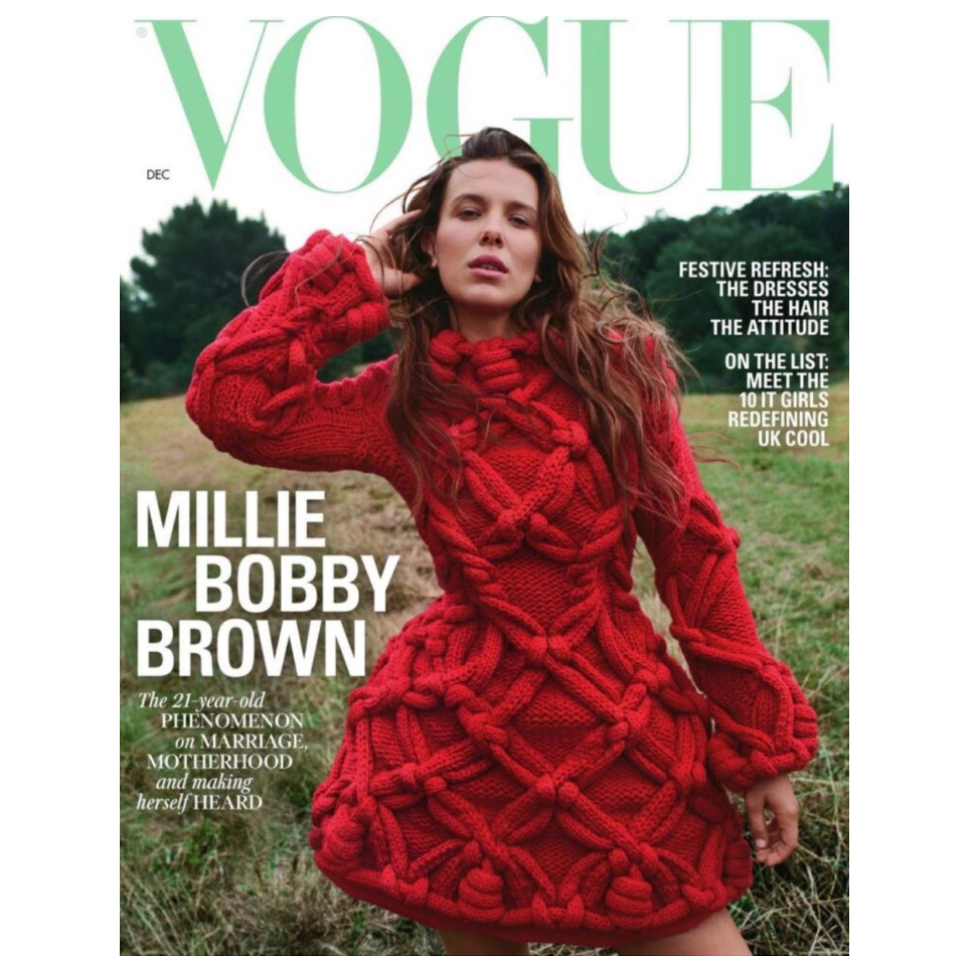 British Vogue features our Perry Clutch Small in Silver Metal in their December 2025 Issue