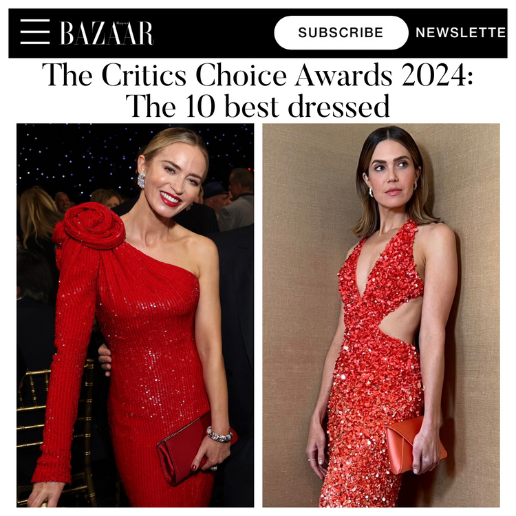 Emily Blunt and Mandy Moore are named Best Dressed carrying Tyler Ellis to the 2024 Critics' Choice Awards