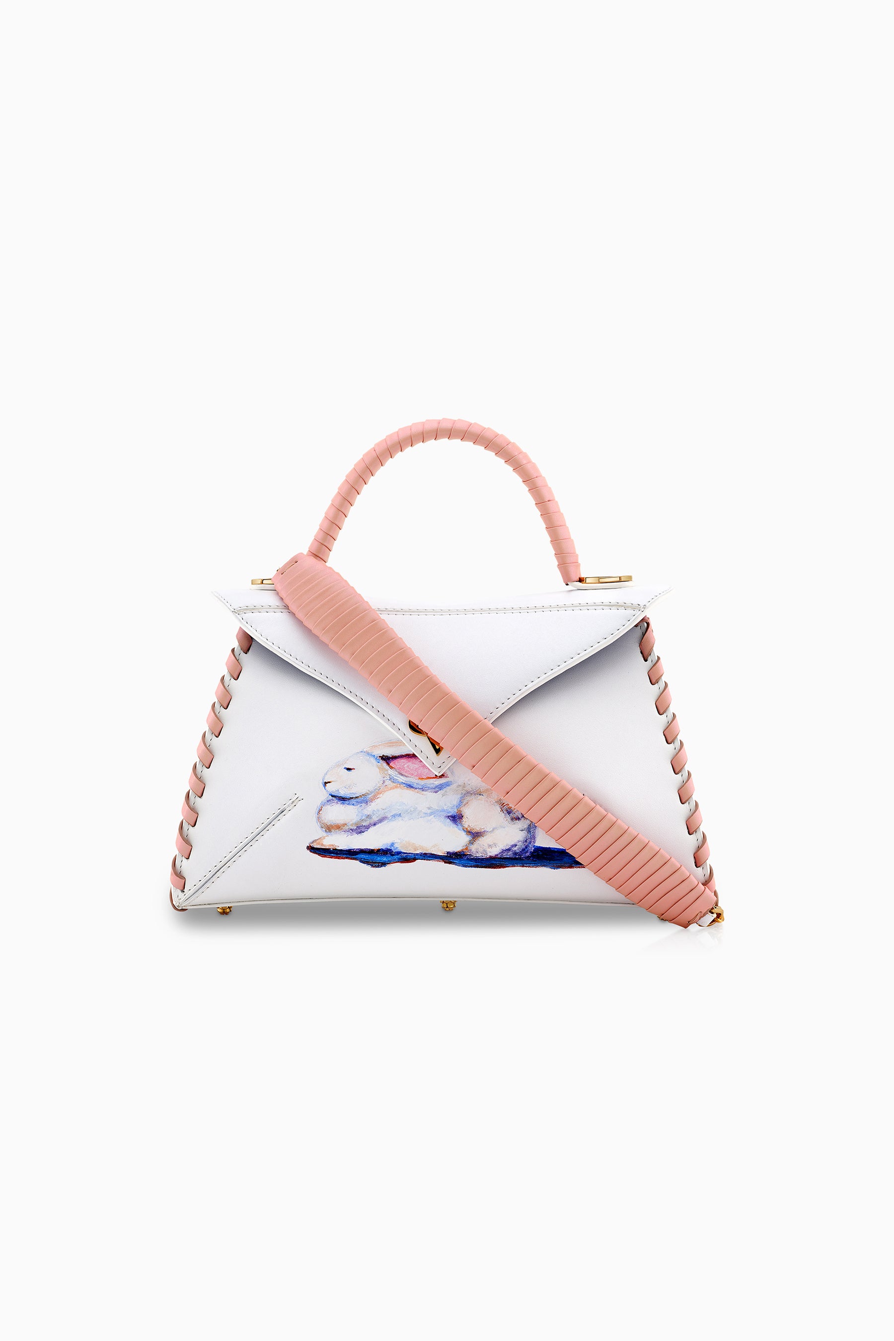 White Luxury Designer Leather Top Handle & Shoulder Bag | Tyler Ellis