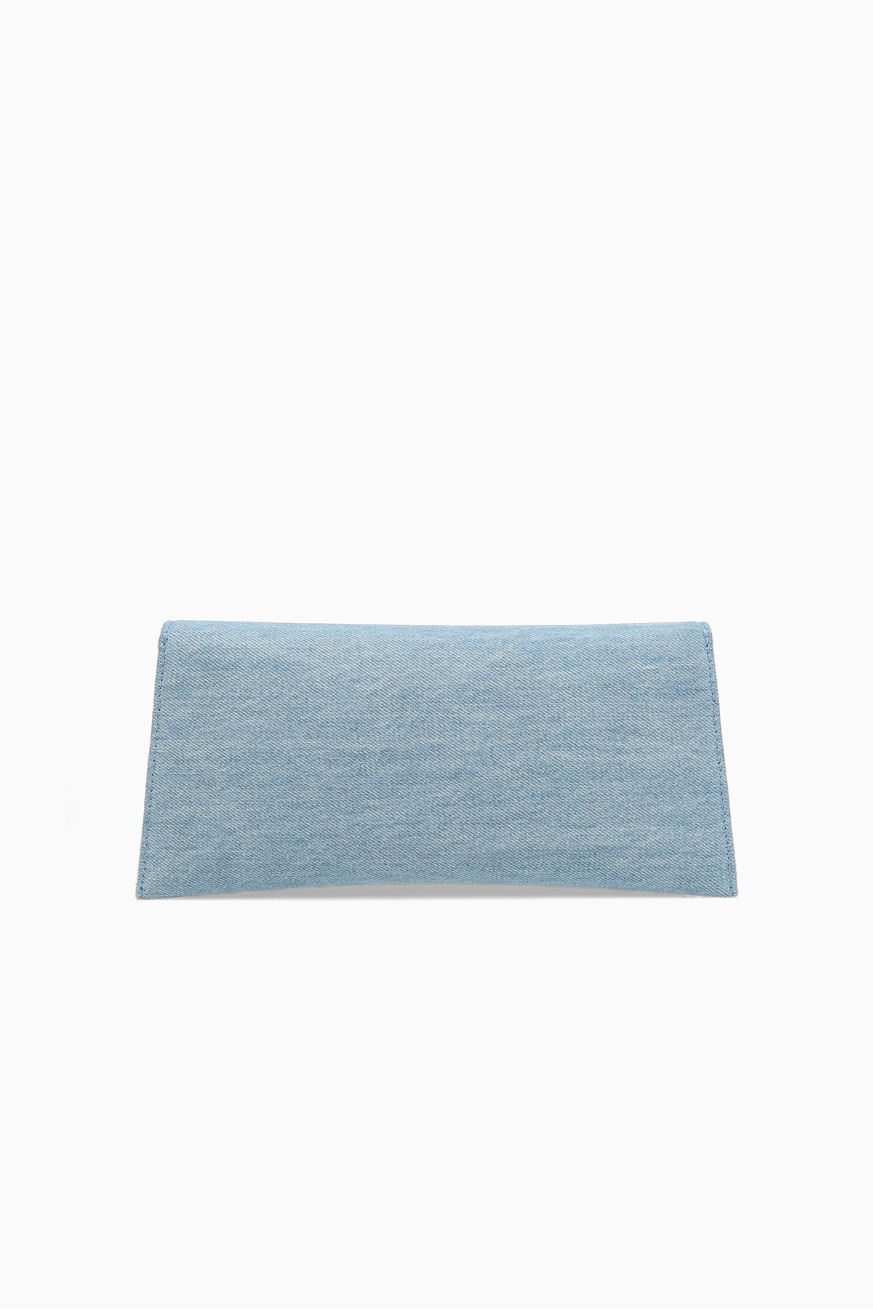 Denim Luxury East-West Designer Crossbody Clutch Bag | Tyler Ellis