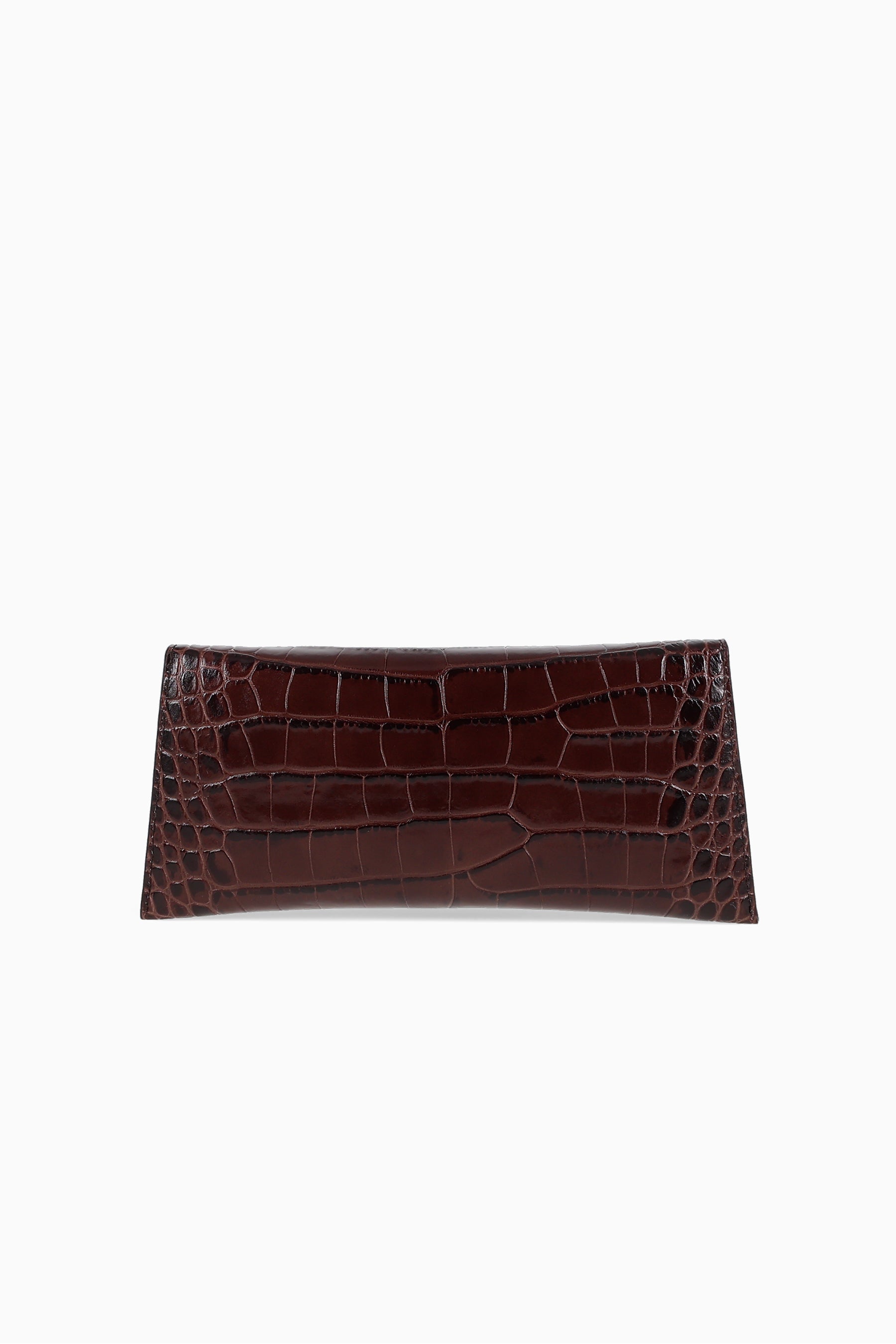 Luxury Brown East-West Designer Crossbody Clutch Bag | Tyler Ellis