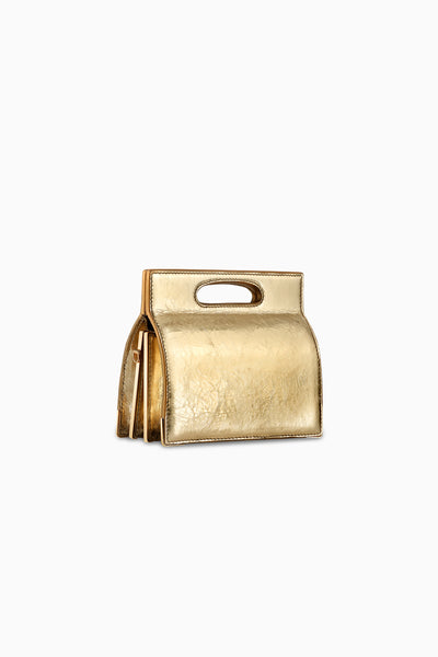 Luxury Designer Evening Bag - Gold Leather - Stella Mini | Tyler Ellis