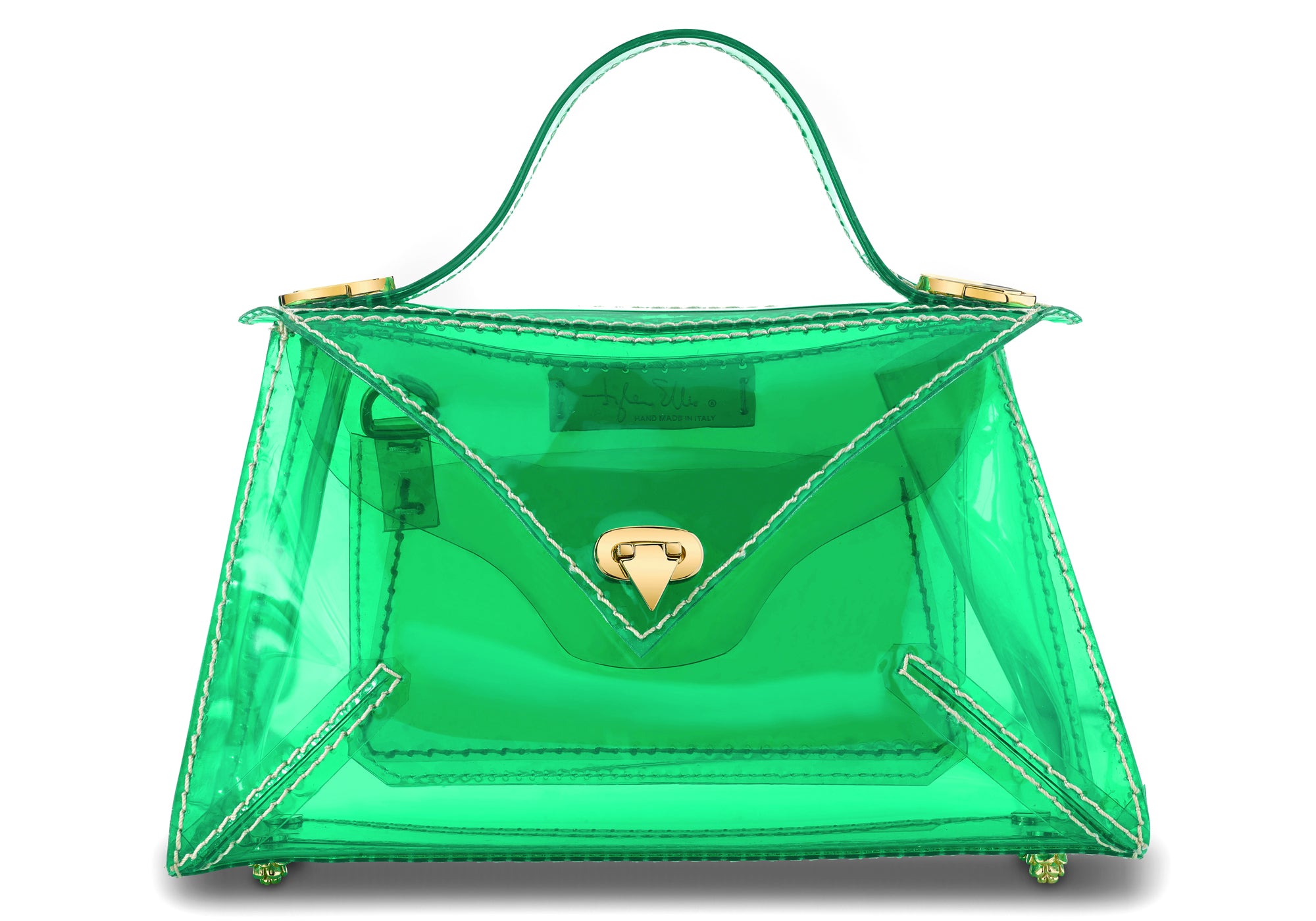 1027 - DARK GREEN JELLY PURSE (LARGE) – Hot Miami Shoes