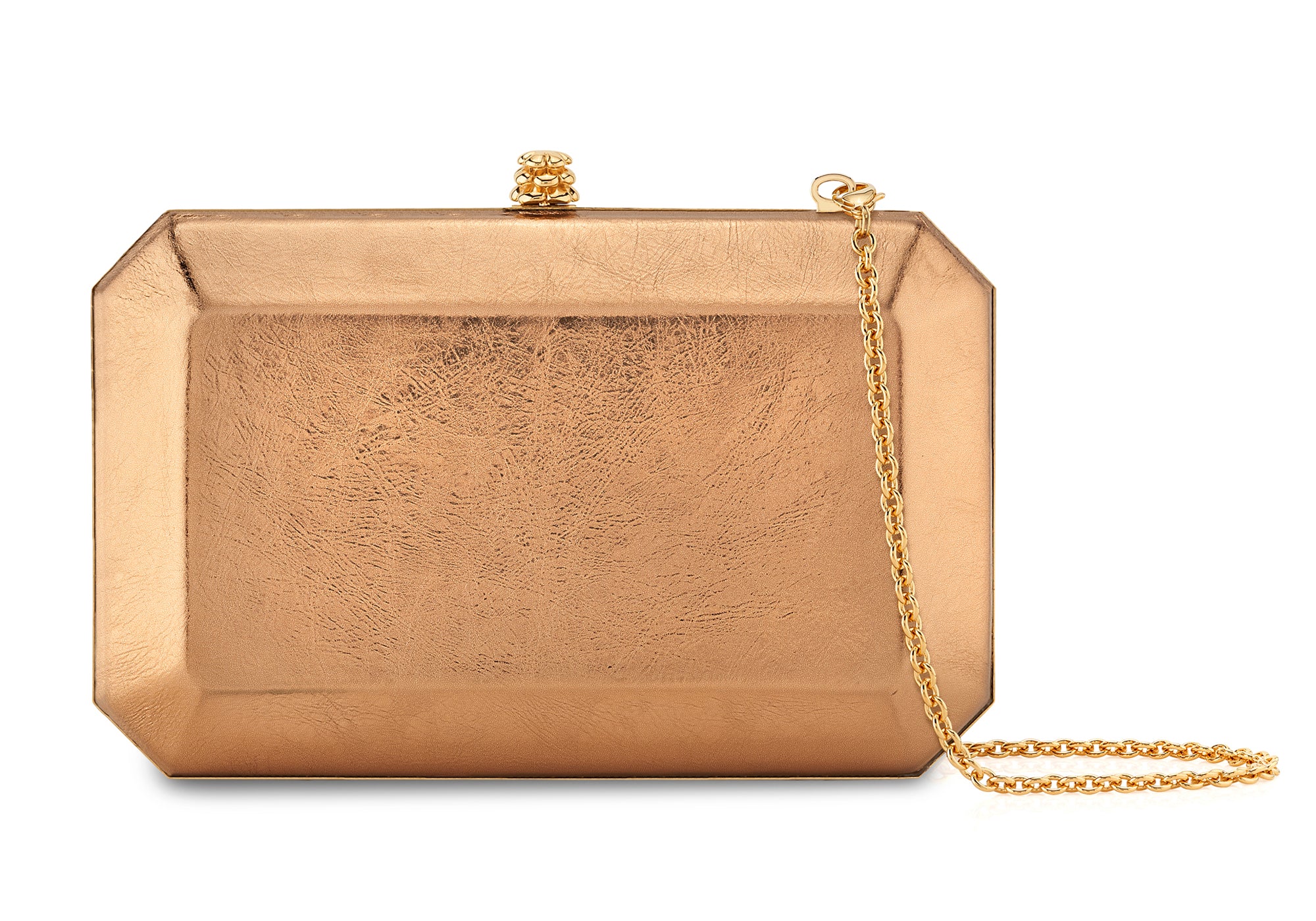 Real Leather Clutch Bag Copper Metallic | Hello Handbag | SilkFred