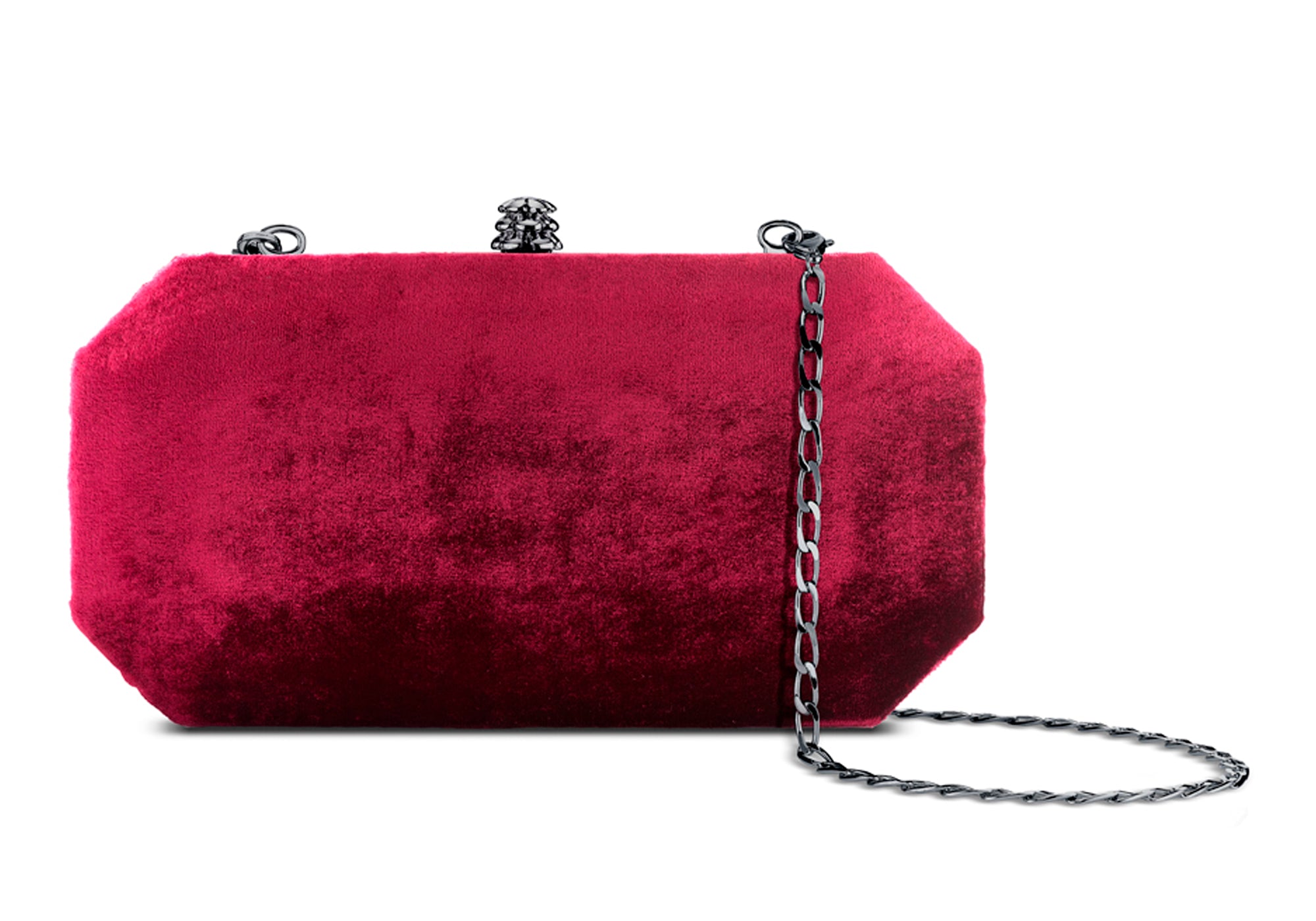 Velvet Clutch Handbag Ribbon Embroidered Navazesh - ShopiPersia